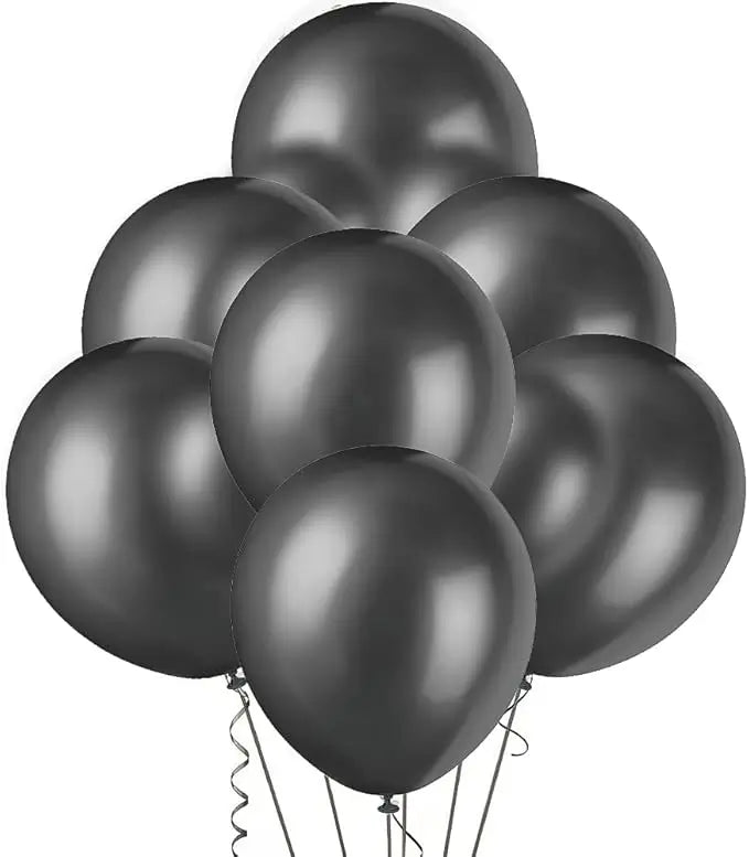 Jet Black Latex Balloons 10 Inch Pack of 20