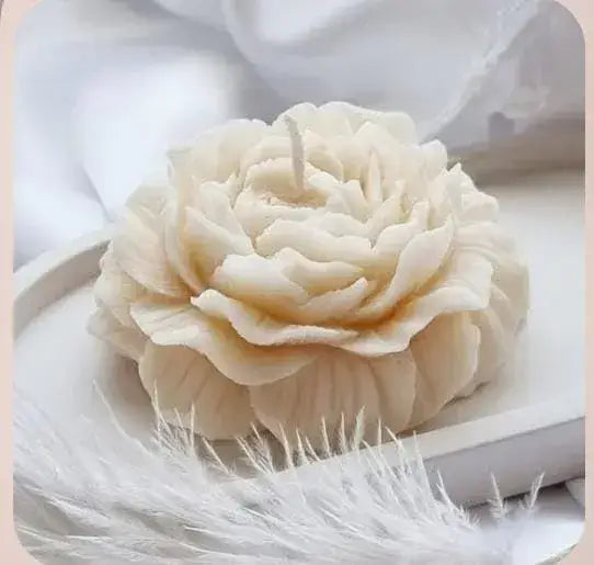 Single Peony Flower Candle – Elegant Decorative Design