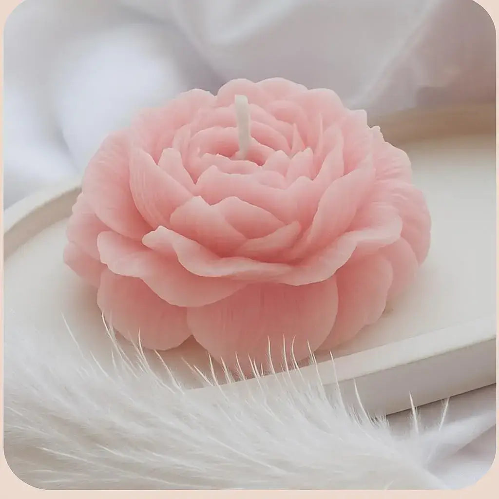 2 - Pcs Petal Peony Flower Candles