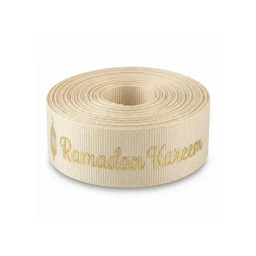 Ramadan Kareem Golden Lantern Ribbon – Festive Gift Wrapping & Décor
