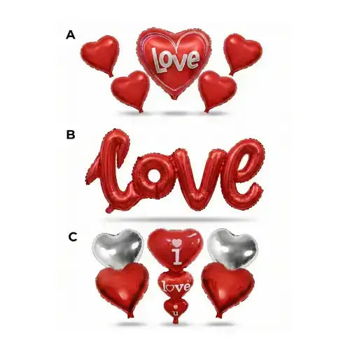 Valentine Day Foil Balloons 3 Sets