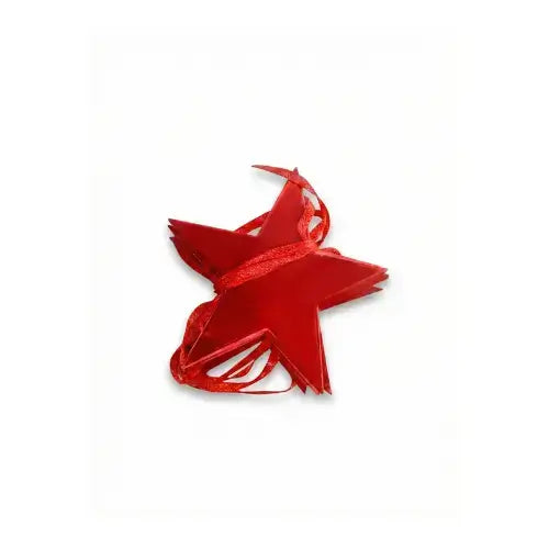 Red star shape string Glossy Decorative Set with Ribbon