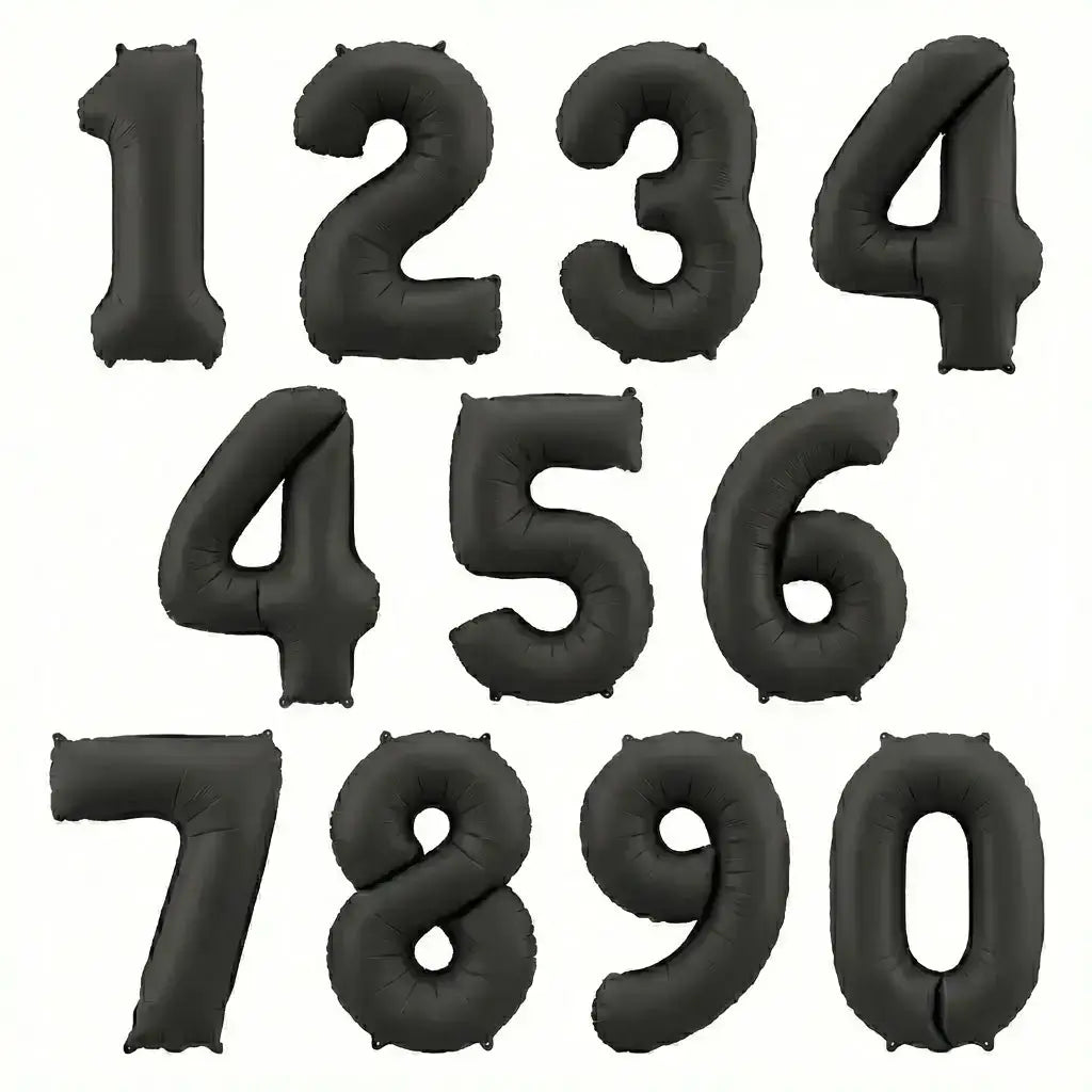 Premium Matte & Pastel Number Foil Balloons (0-9) - Various Colors