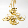 Ramadan Mubarak Hanging Décor – Golden Crescent Moon & Star