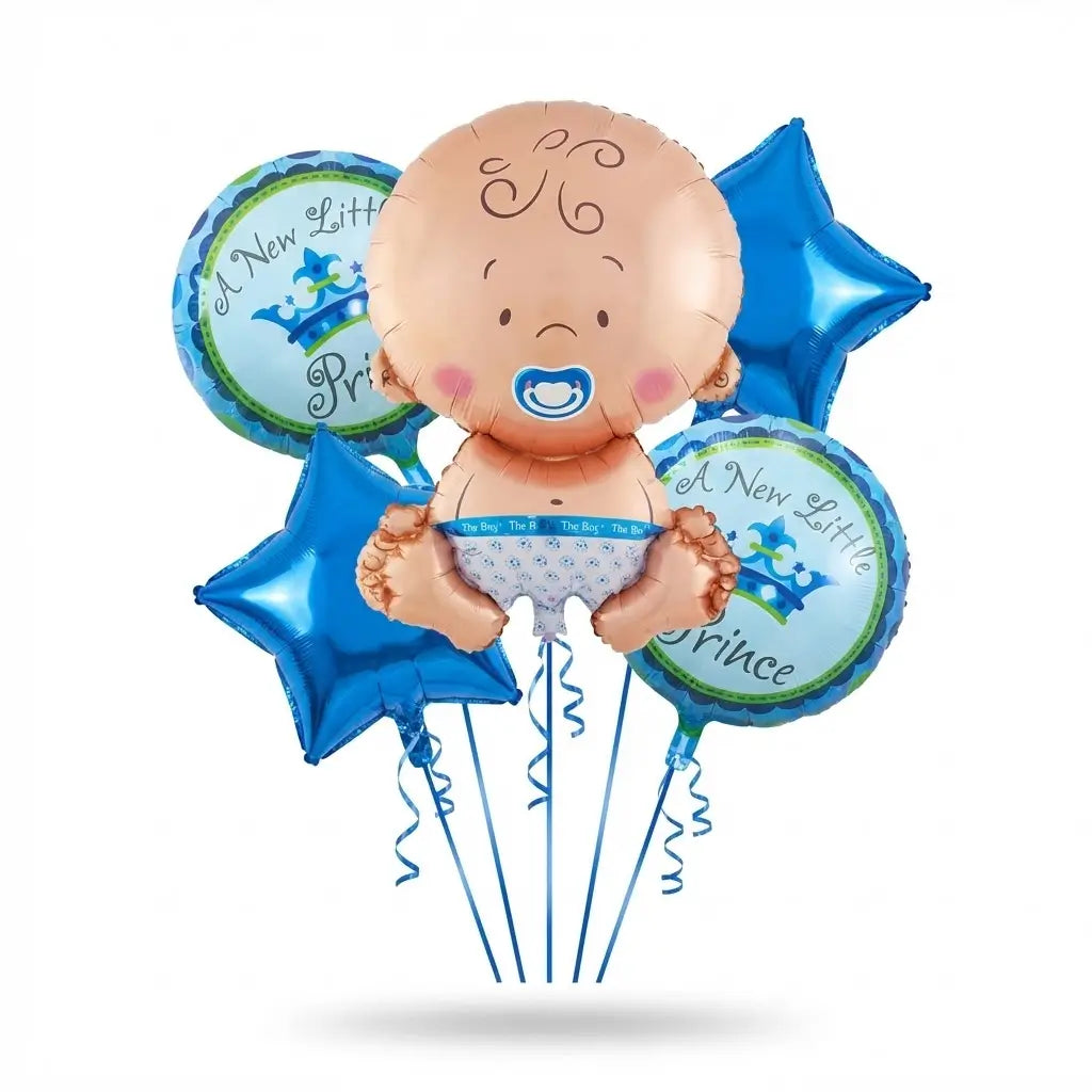 Baby Boy Balloon Bouquet – “A New Little Prince” Theme