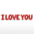 Red Balloon Letters – “I LOVE YOU”