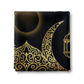 Eid Decorative Cloth Backdrop – Golden Crescent & Mosque Design