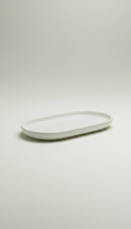 Ceramic Tray in Canvas White
